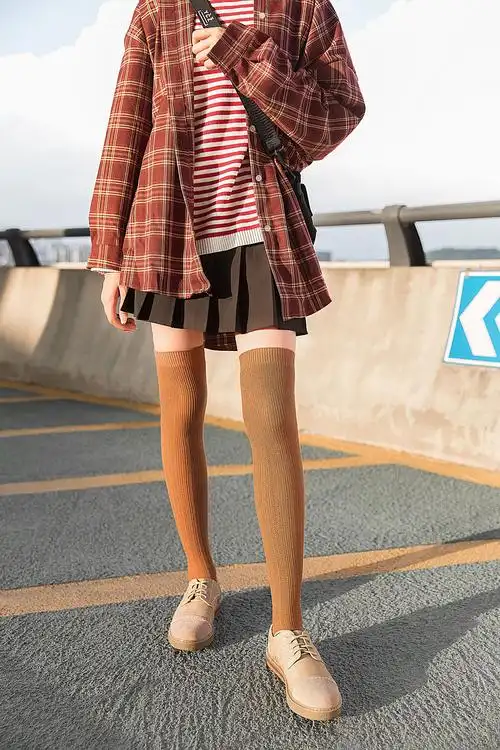 2019秋冬款日系过膝袜女袜长筒袜街拍