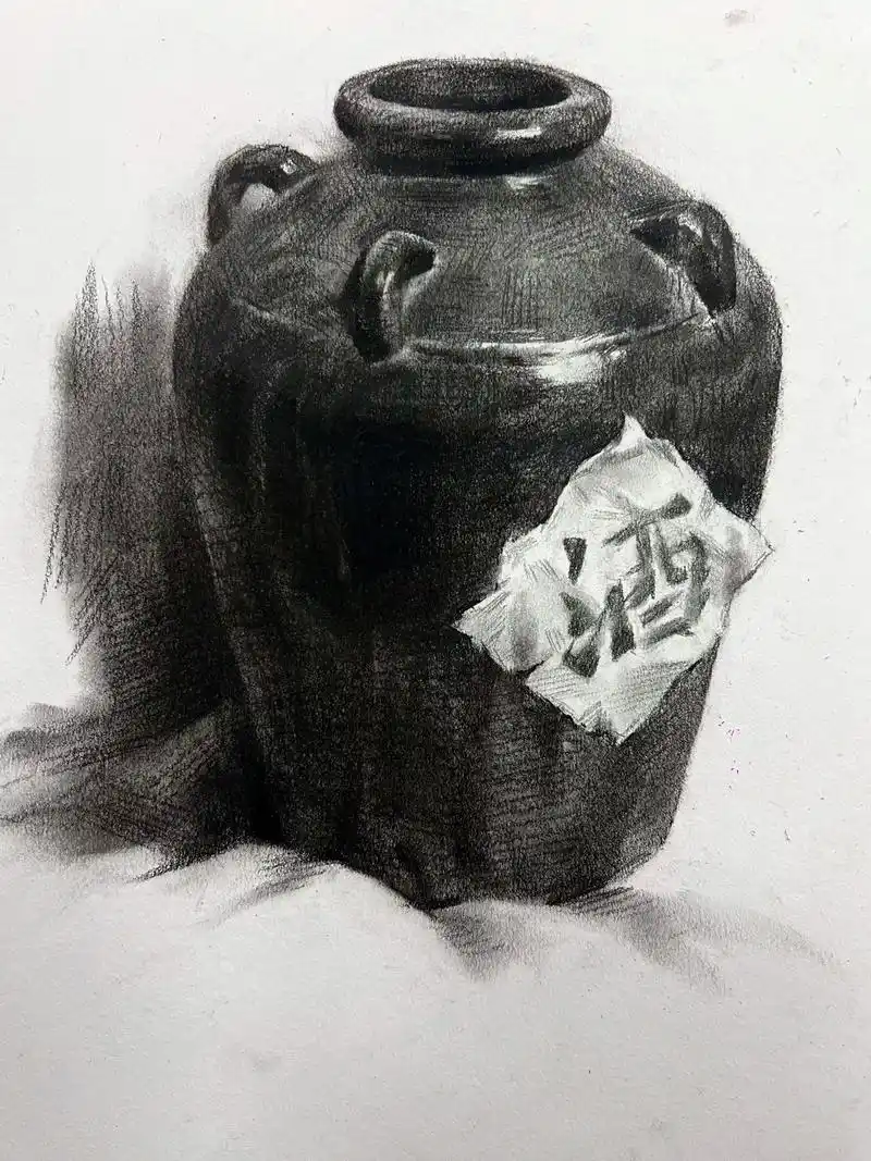 素描静物单个罐子.#素描 #素描静物 - 抖音