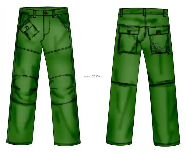 工装裤-服装设计-设计作品图-纺织作品网