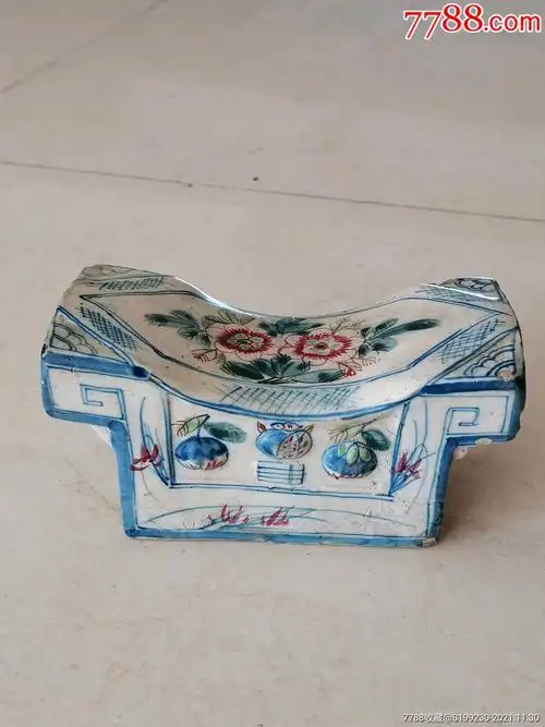 磁州窑老枕头老瓷枕磁州窑船形枕