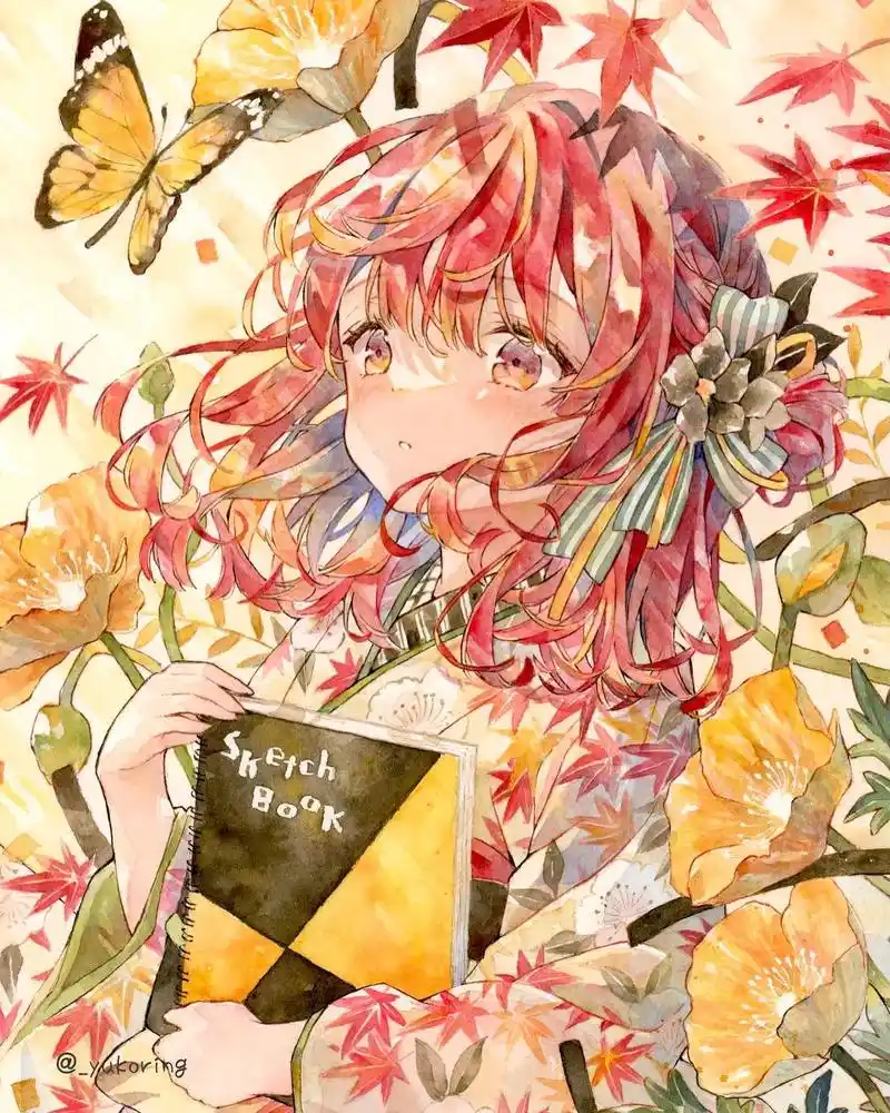 日本插画师"yukoring"水彩纯手绘人物插画作品!十分华丽