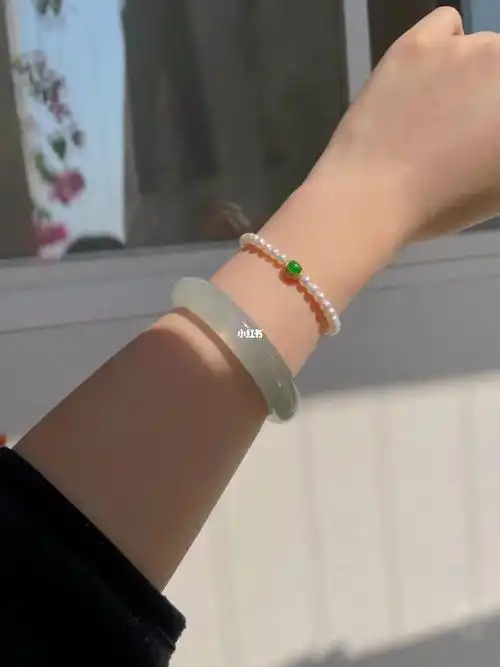 珍珠路路通手链玉镯新组合