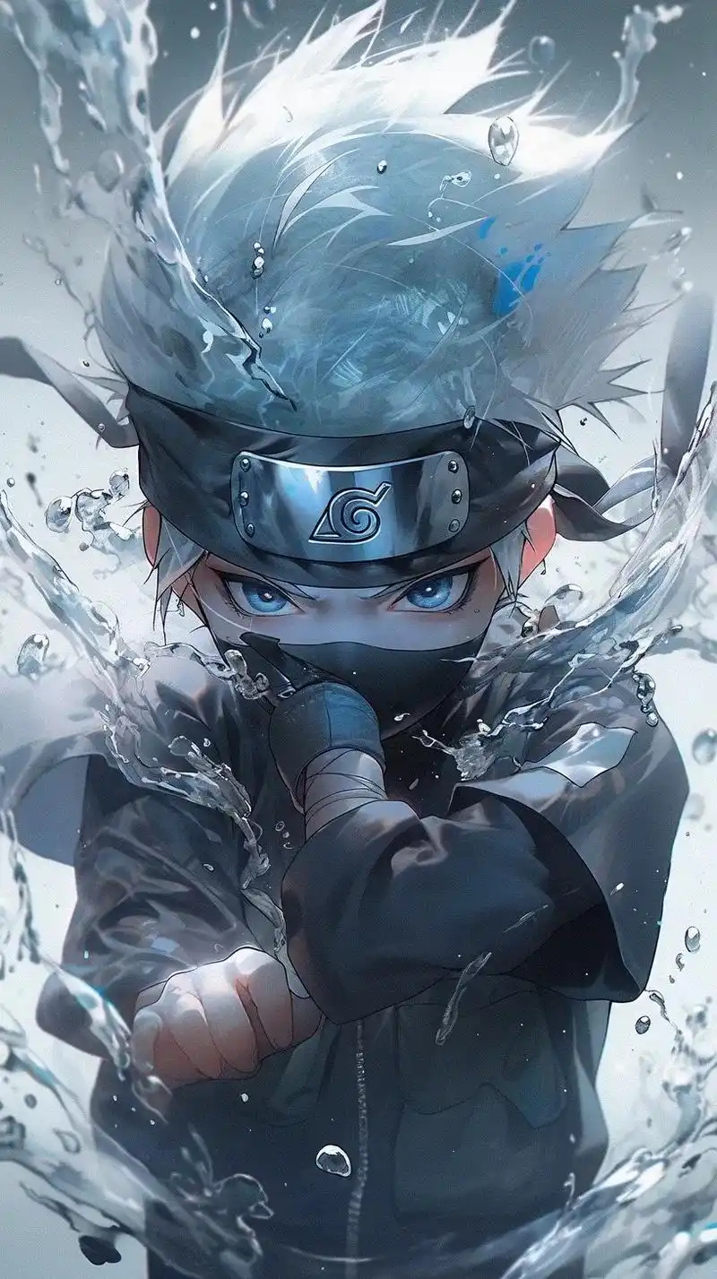 水遁|大瀑布之术.#火影忍者 #ai绘画 #火影头像 #卡卡 - 抖音