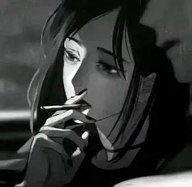 求女生抽烟的头像