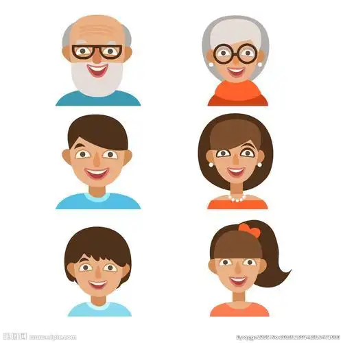 家庭成员简笔画5人 家庭成员简笔画5人图片