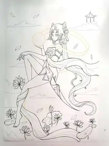 简笔画嫦娥 简笔画嫦娥简单漂亮