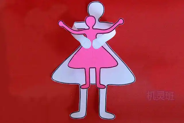 手工制作精美有特色母亲节礼物妈妈的怀抱立体贺卡步骤图解