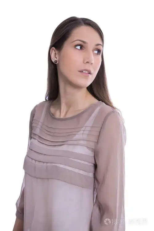 侧身回首 wh 的孤立吸引力沉思女商人