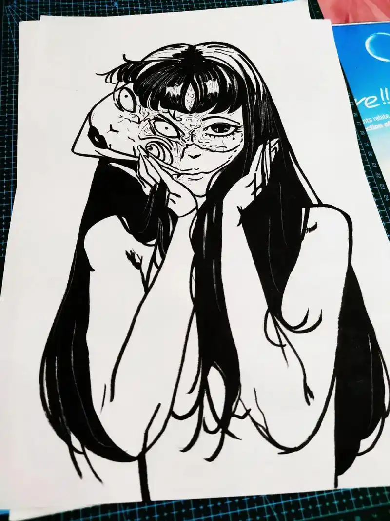 动漫 #富江 #手绘 #硬曲配硬图 #伊藤润二 人们总是把 - 抖音