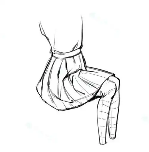 百褶裙这样画超简单!|百褶裙|下摆|褶皱_新浪新闻