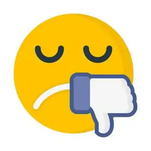 不喜欢表情符号简单的矢量插图照片