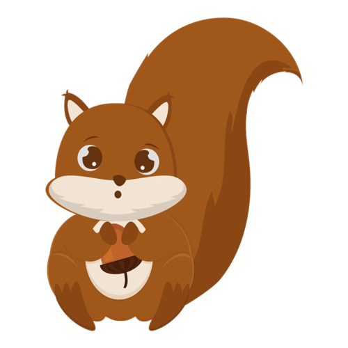 卡通小松鼠插画