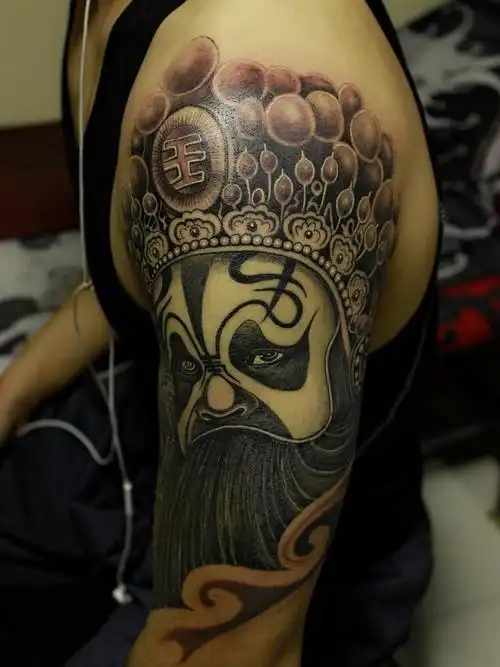 楚霸王 _纹身图案手稿图片_阿龙的纹身作品集