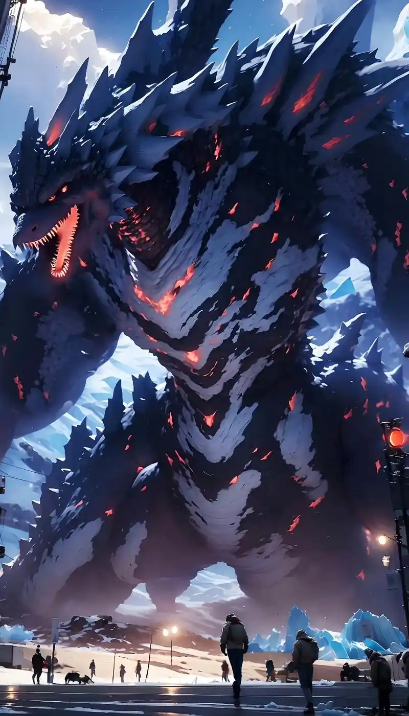 【手机壁纸头像超清4k】巨大的哥斯拉2.超清原图【无水印】: - 抖音