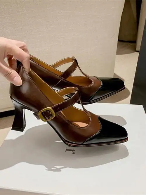 法式复古优雅丁字鞋