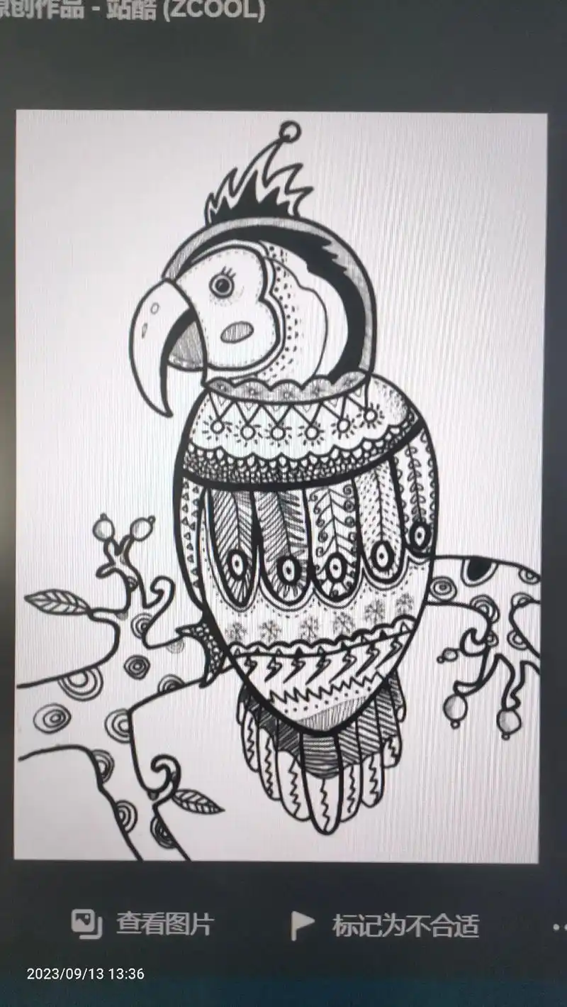 猫头鹰01#一起学画画 #儿童画 #画画 #黑白线描画 #儿 - 抖音