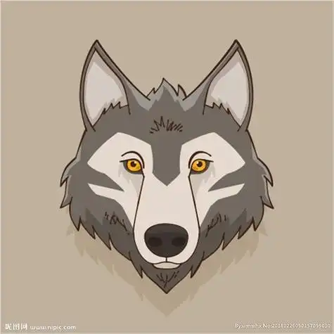 狼简笔画帅气 狼简笔画帅气涂颜色