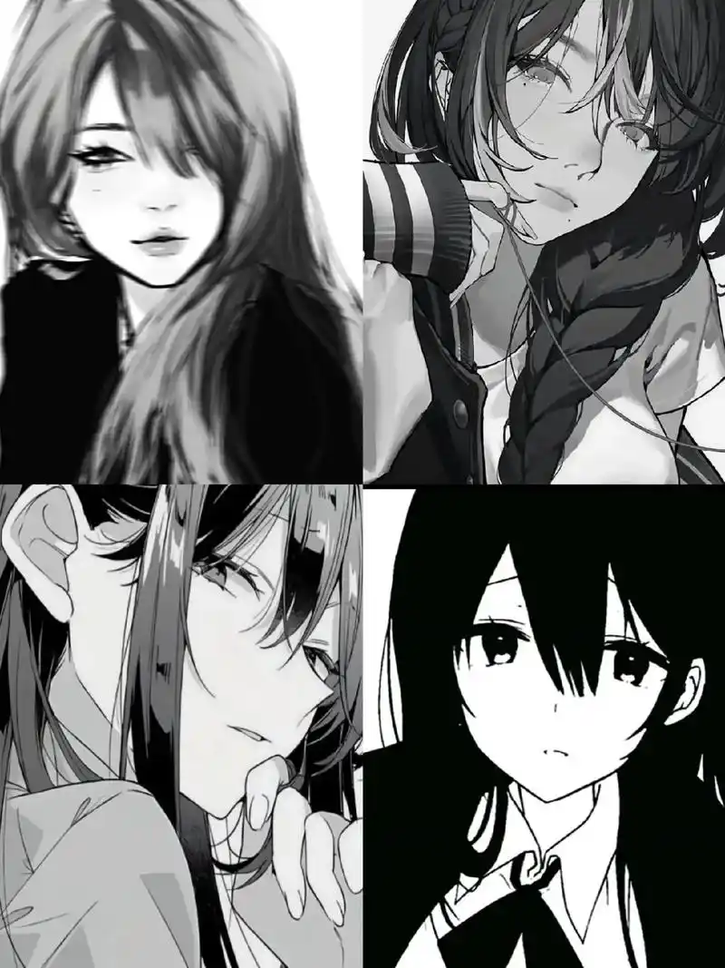 动漫女头 #动漫黑色系女头 #帅气女头像 #霸气头像女生超 - 抖音