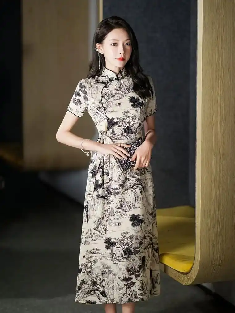 大摆裙旗袍连衣裙.每日新款更新,当季新品,苏州源头工厂,旗袍 - 抖音