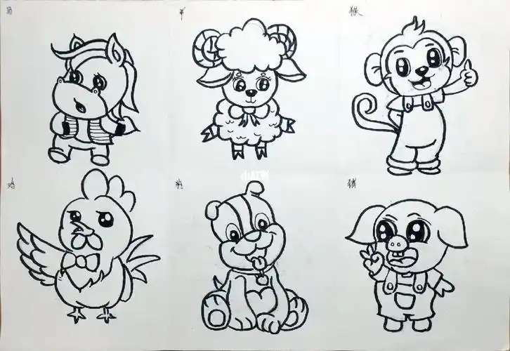 十二生肖简笔画