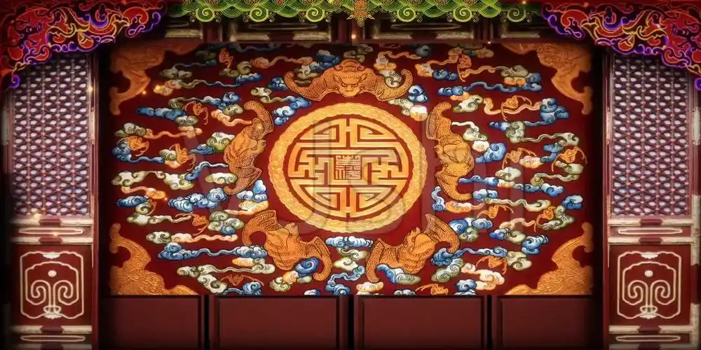 古戏台 京剧戏台 无缝循环 粒子 唯美