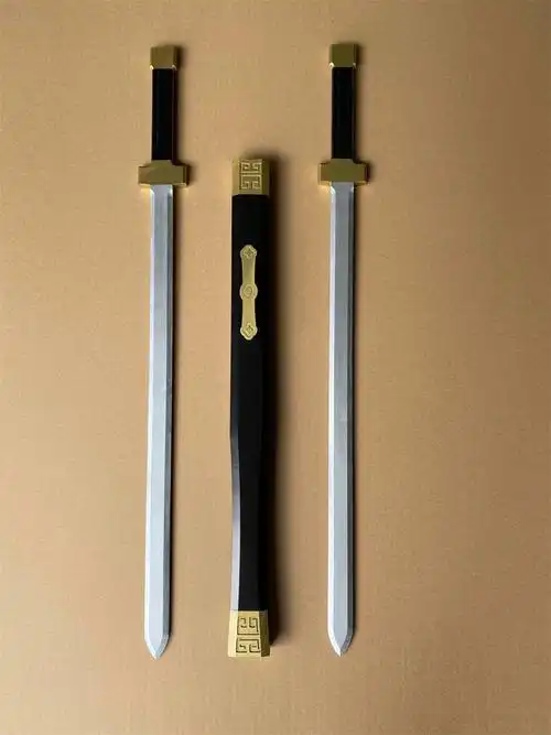 帝后新款古代三国刘备双股剑儿童玩具男孩木质古装拍摄道具可定制单股