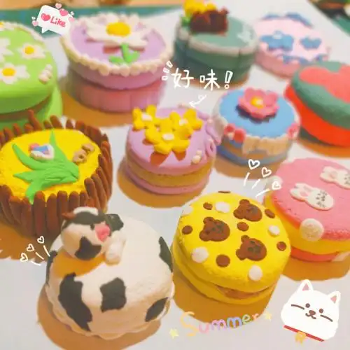 粘土手作蛋糕马卡龙爆甜的一天