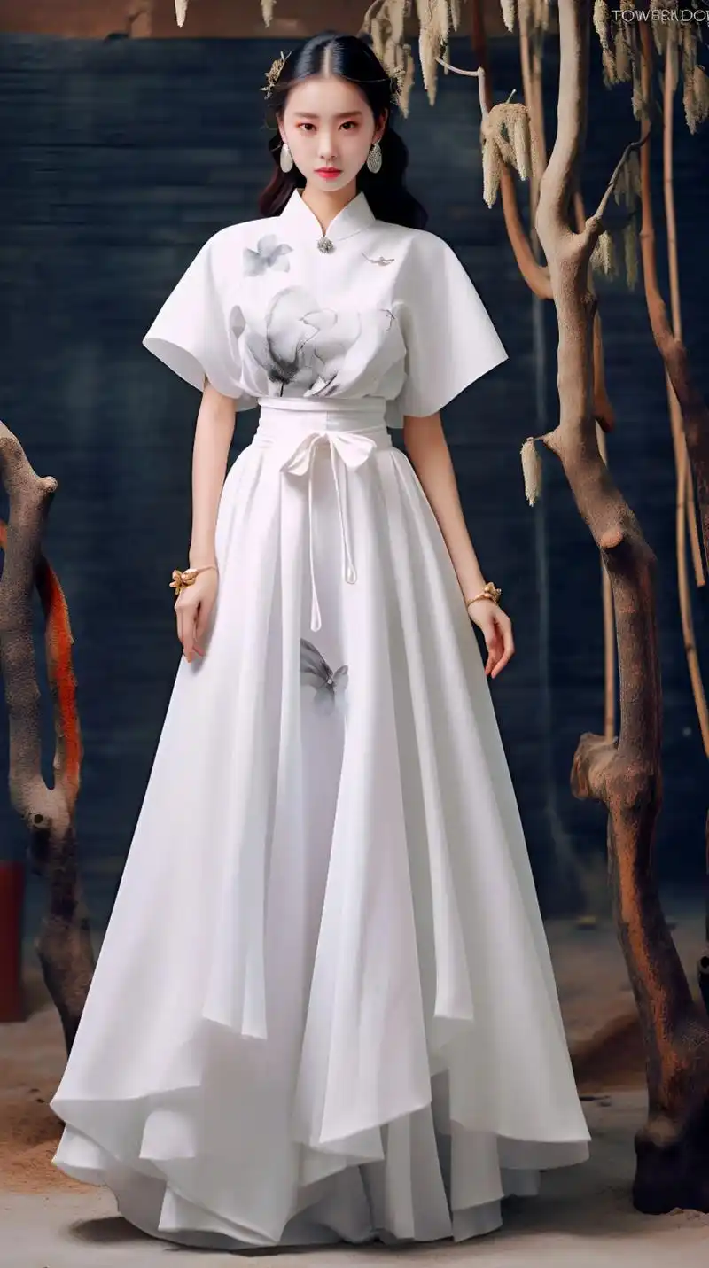 新中式国风改良连衣裙设计.白裙子,独有一份纯粹,白得清丽,白 - 抖音
