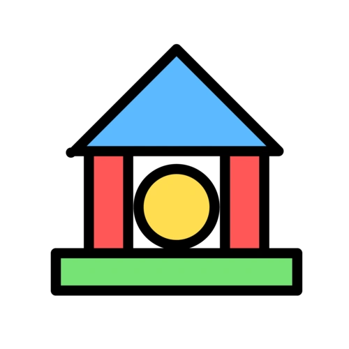 儿童节玩具积木矢量图图片