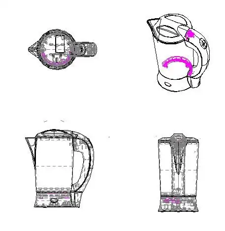 跪求电水壶三视图!我分都给您