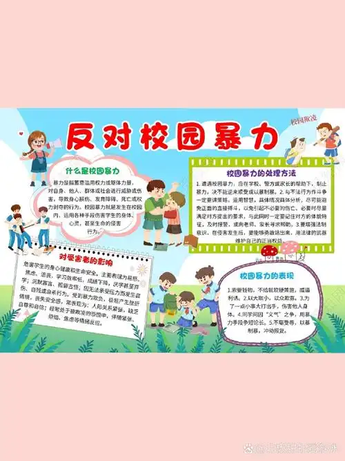 【防校园暴力】手抄报|免费分享