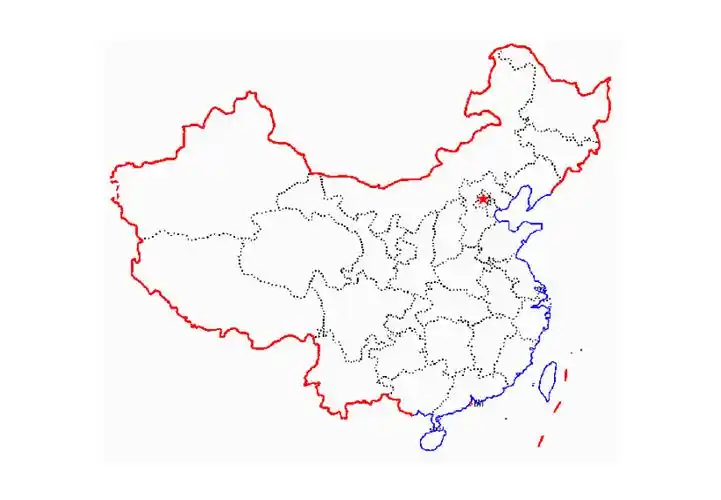 中国空白地图
