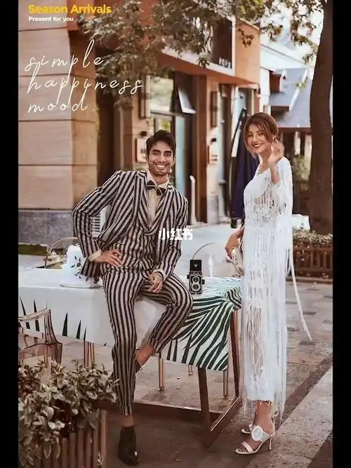 超有cp感的大叔莎莎婚纱照花絮她又来了