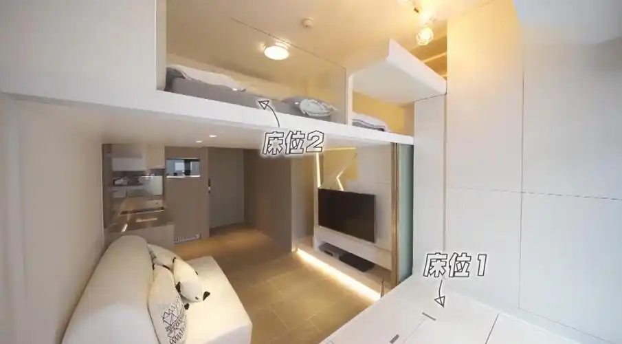 香港30平小户型装修 橱柜当饭桌生活不易!