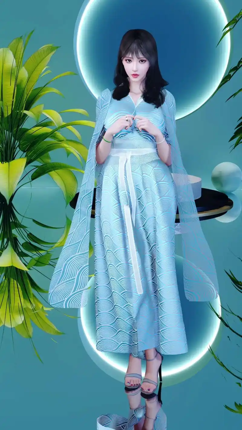 3d建模元宇宙美女写真壁纸#美女 #这 - 抖音