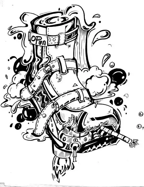 黑白装饰画|插画|艺术插画|万物法则工作室 - 原创作品 - 站酷 (zcool