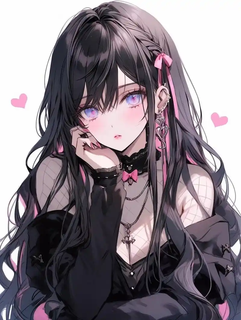 哥特风 暗黑 动漫头像|甜酷女孩