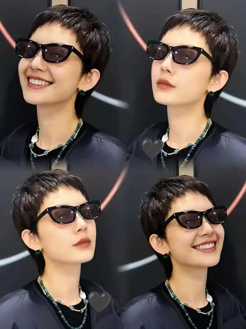 女生短发露耳超短发😎可酷可帅气质超短发