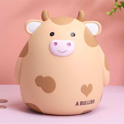 卡通可爱生肖小牛存钱罐男孩子耐摔储蓄罐大容量只存不取儿童礼物