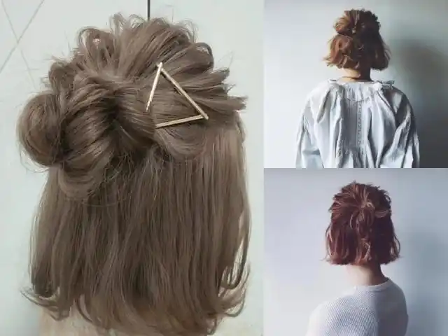 半扎丸子头发怎么扎洋气(今年最流行的半扎丸子头)(2)