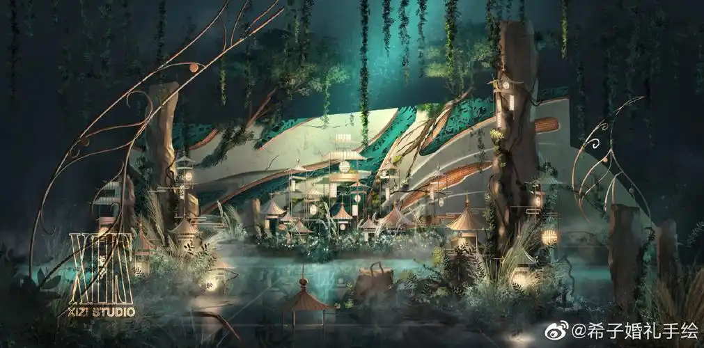 希子婚礼手绘新图来啦!