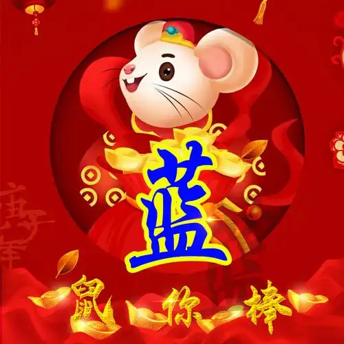 编号1575,2020鼠年大吉,30个姓氏-微信头像,百家姓氏微信头像,名字