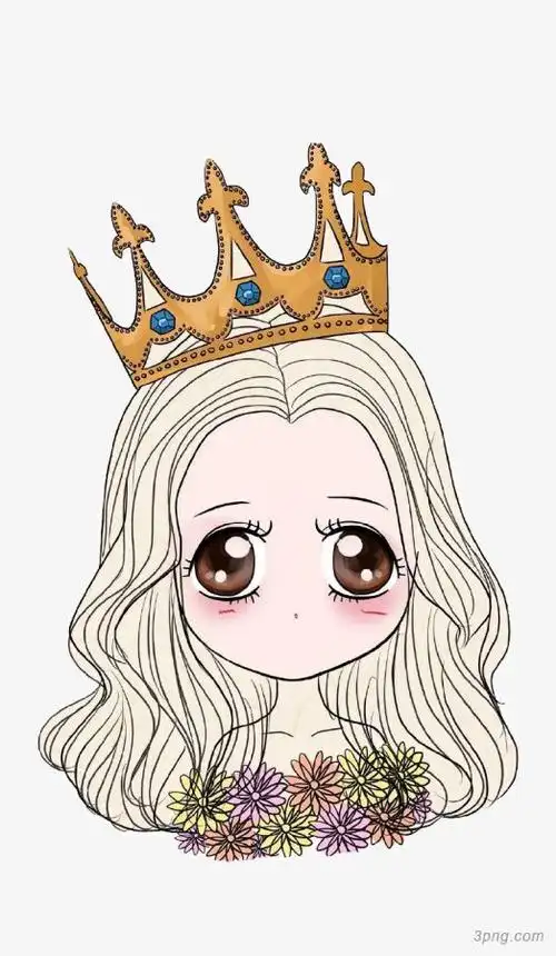 皇冠皇冠边框黄色皇冠头戴皇冠的卡通皇后钻石皇冠卡通皇冠女王皇冠