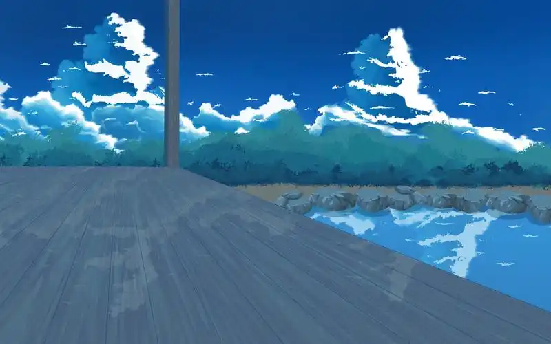 夏天的日子风景动漫天空