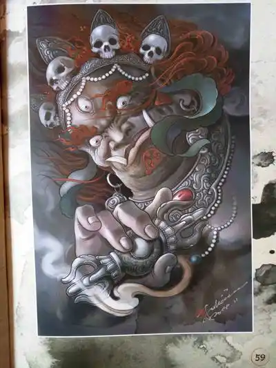 傅海林纹身手稿图案中国印6