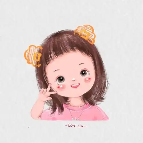 手绘可爱萌娃女生头像