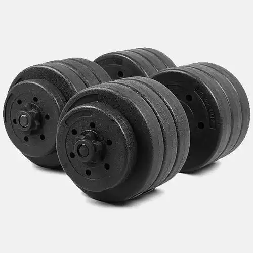 环保哑铃配重哑铃片环保包胶杠铃片足重哑铃片举重深蹲练臂115kg15kg