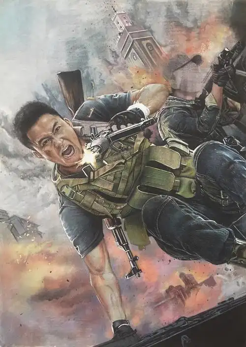 彩铅手绘一战狼