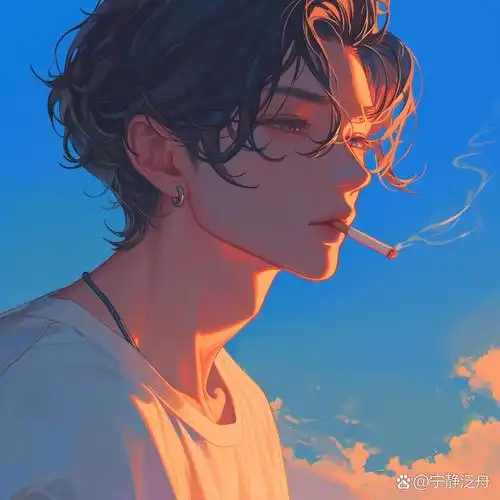 男生头像|抽烟男生