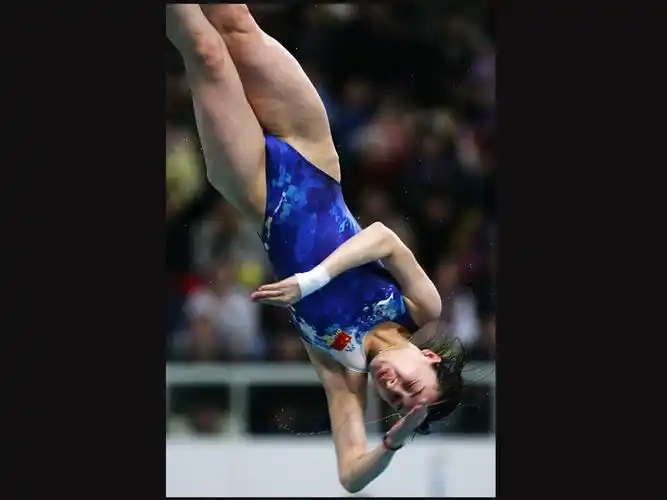 跳水双人女子三米板比赛郭晶晶风采